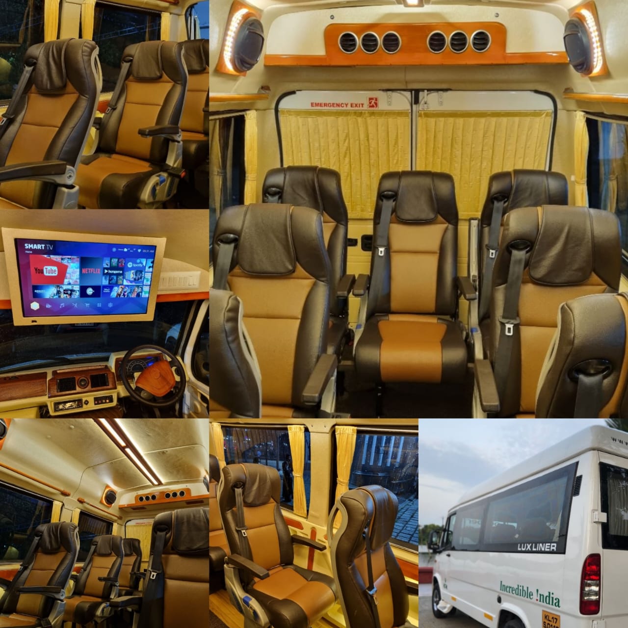 luxury tempo traveller 8 seat luxury tempo traveller in kochi